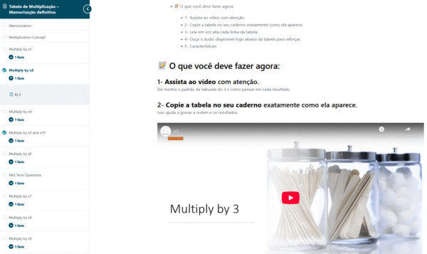 Curso de Memorização da Tabuada – de x1 até x10 (100 min) - Image 3