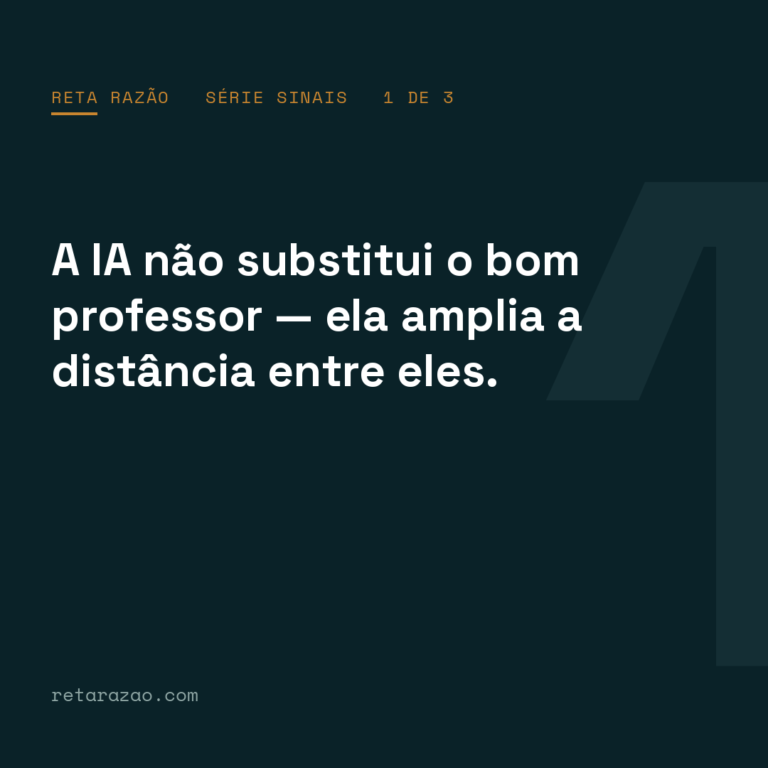 A IA não substitui o bom professor — ela amplia a distância entre eles